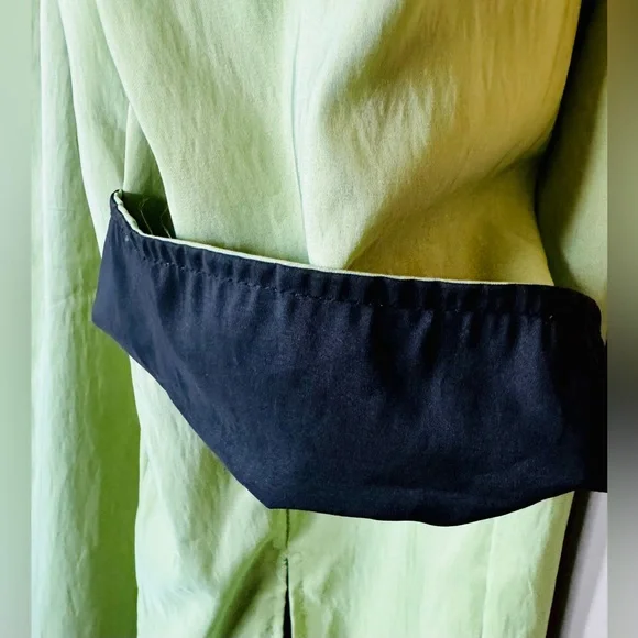 EUC Long Rain Hooded Jacket Reversible Black & Lime Green Coat - Women’s XL XXL - Picture 13 of 13